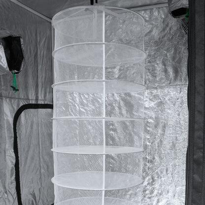 LightHouse Round DryNet 55cm hanging inside a grow tent