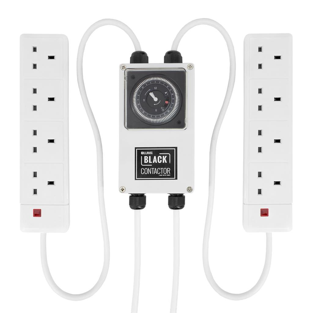LUMii BLACK Contactor Timer — 8 Way
