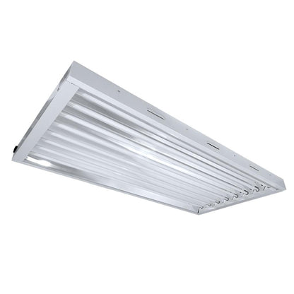 LUMii EnviroGro T5 Fixture showing the eight tubes and reflectors