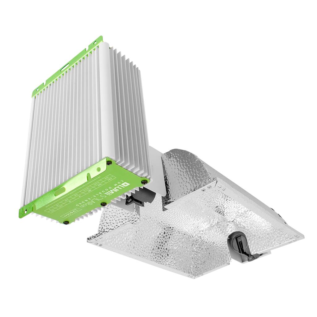 LUMii Solar 630W CDM DE Fixture from the ballast side