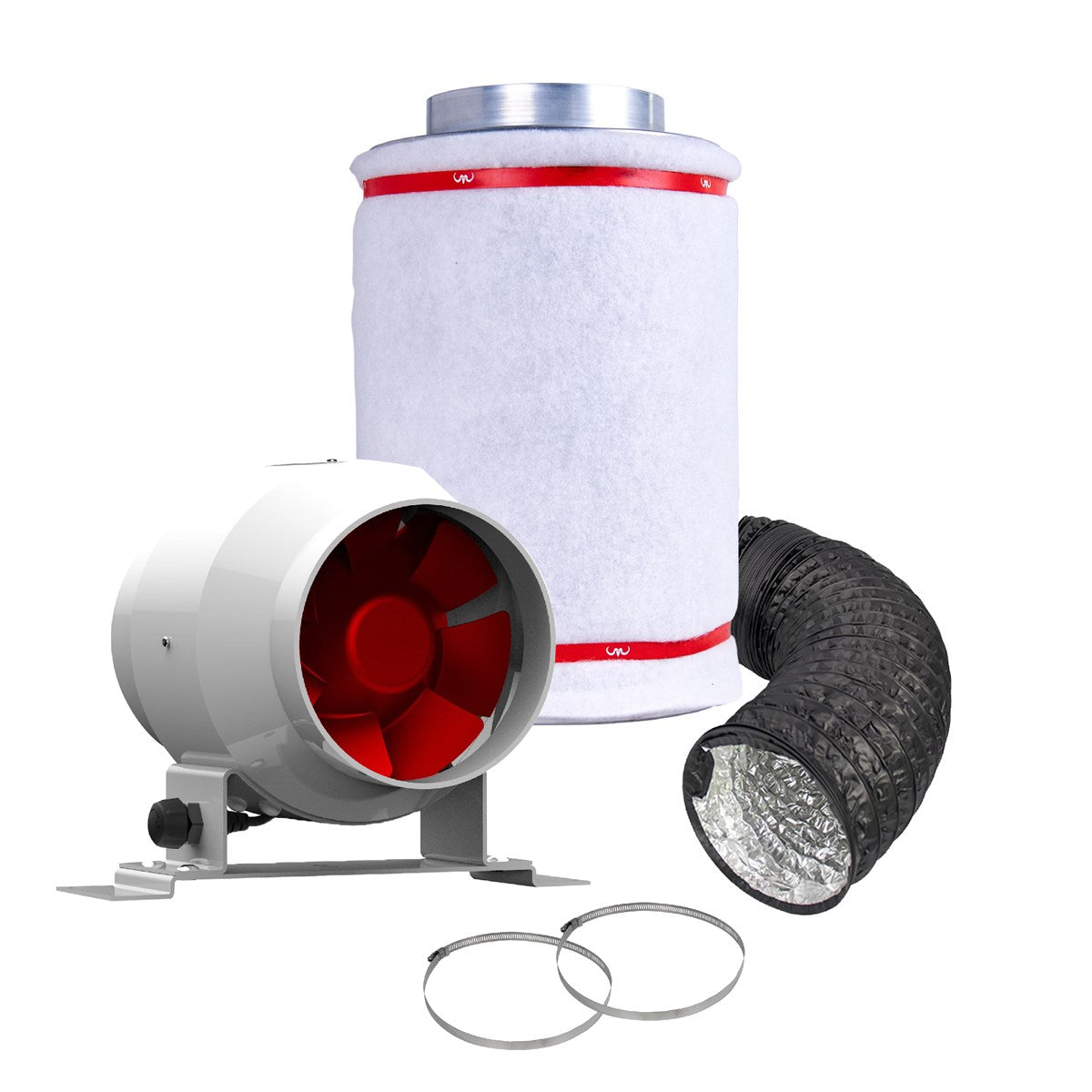 Mammoth Juiced EC Intake Kit for Grow Tent Airflow — 4"