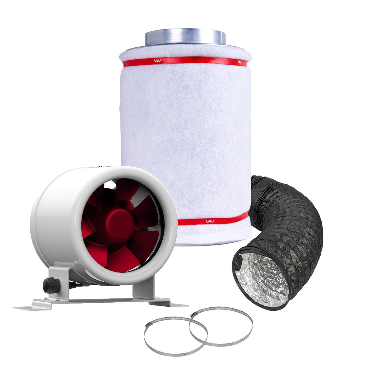 Mammoth Juiced EC Intake Kit for Grow Tent Airflow — 8"