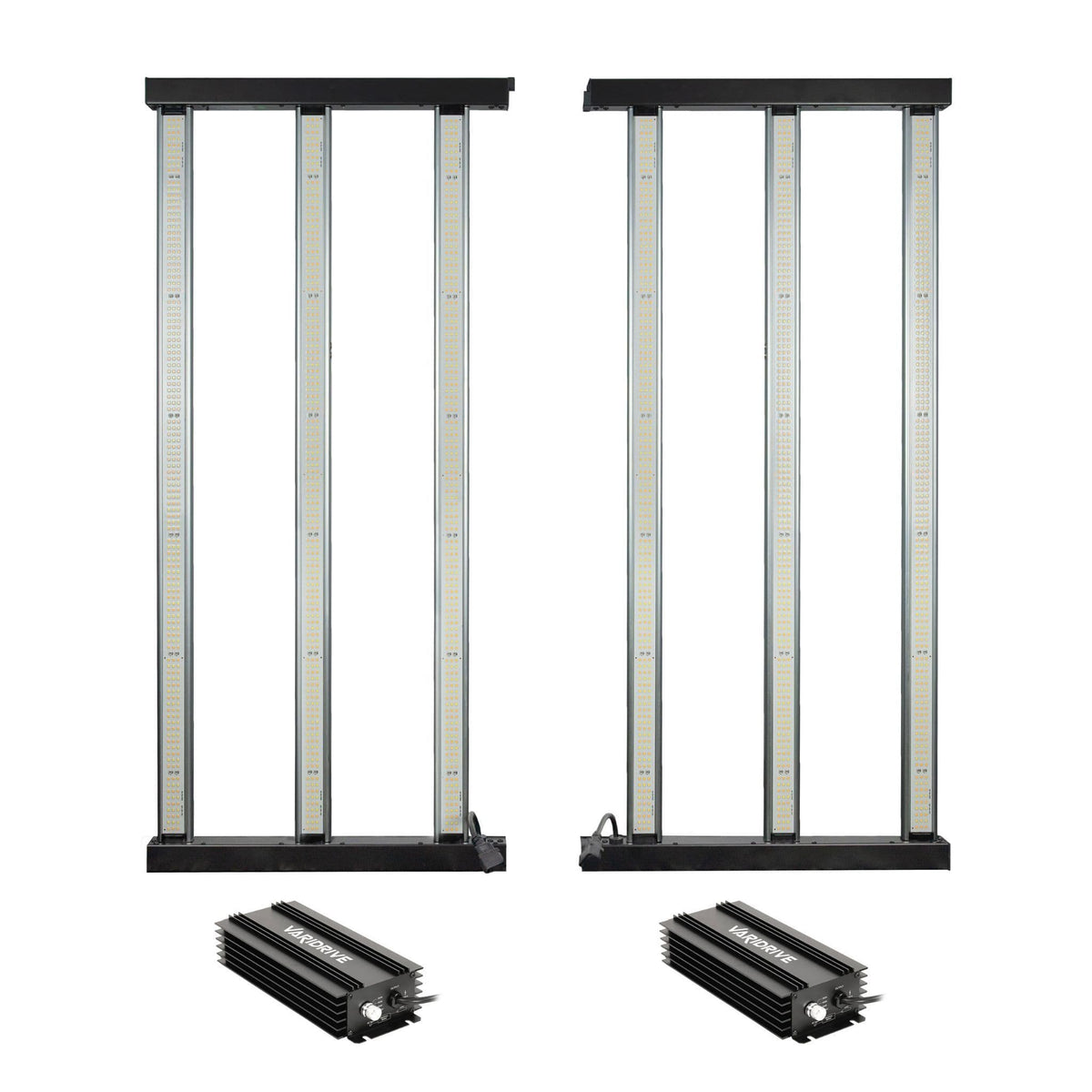 Maxibright Varidrive 2 720/960W LED — fixture split into two 3-bar halves, each with its own Varidrive ballast