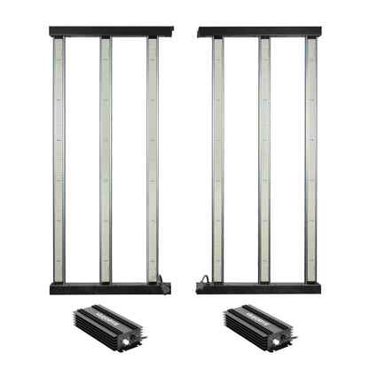 Maxibright Varidrive 2 720/960W LED — fixture split into two 3-bar halves, each with its own Varidrive ballast