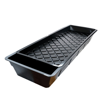 Nutriculture Gro-Tank GT604 NFT Kit, black 60 L tank with the textured top tray in place