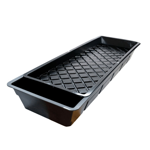 Nutriculture Gro-Tank GT604 NFT Kit, black 60 L tank with the textured top tray in place