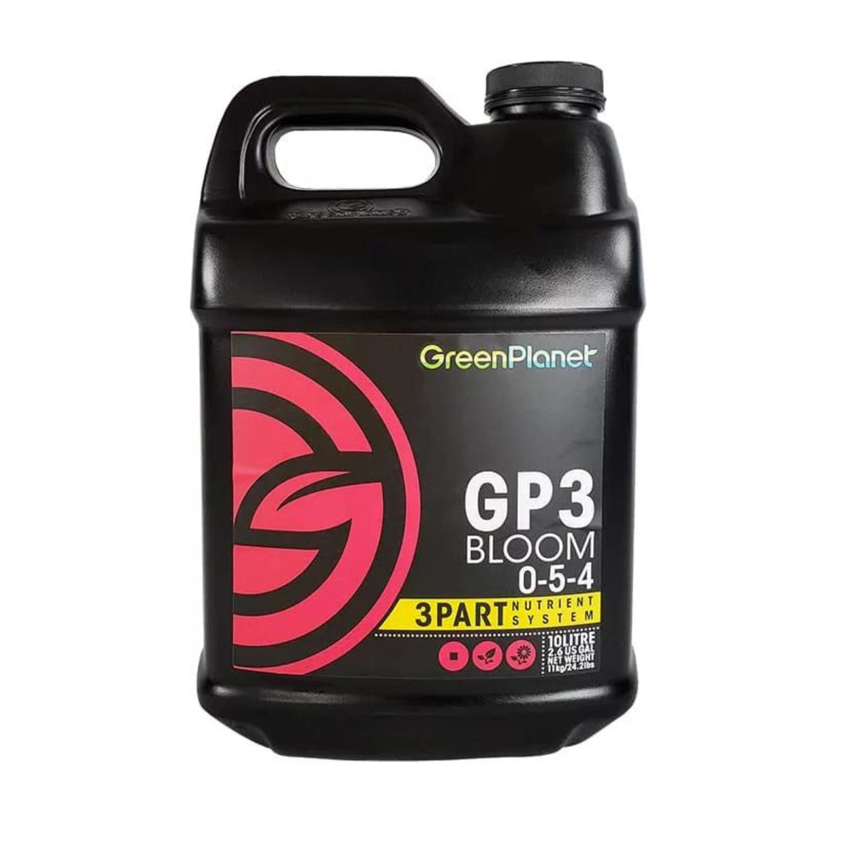 Green Planet GP3 Three Part Base Nutrient Grow Bloom Micro