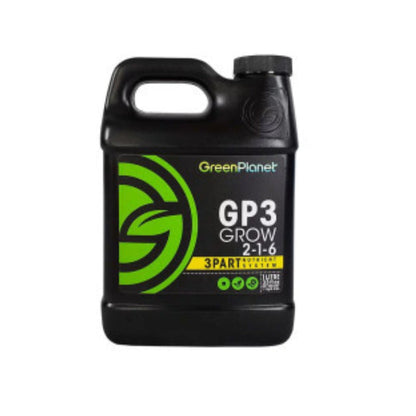 Green Planet GP3 Three Part Base Nutrient Grow Bloom Micro
