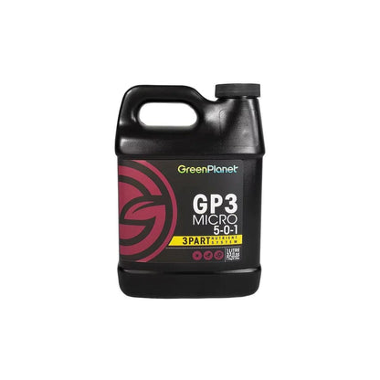 Green Planet GP3 Three Part Base Nutrient Grow Bloom Micro