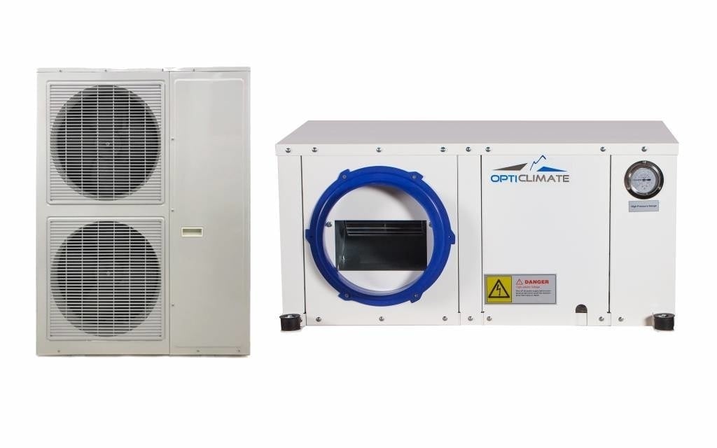 OptiClimate PRO3 Split Air Conditioner – indoor unit and outdoor condenser