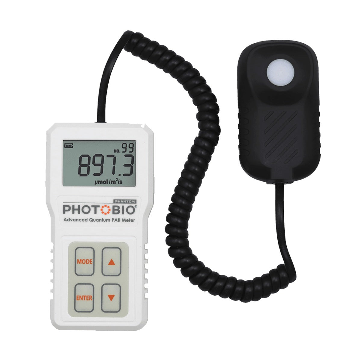 PHOTOBIO Advanced Quantum PAR Meter — handheld meter with remote quantum sensor