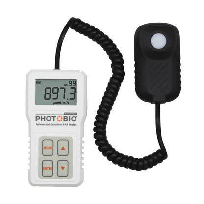 PHOTOBIO Advanced Quantum PAR Meter — handheld meter with remote quantum sensor