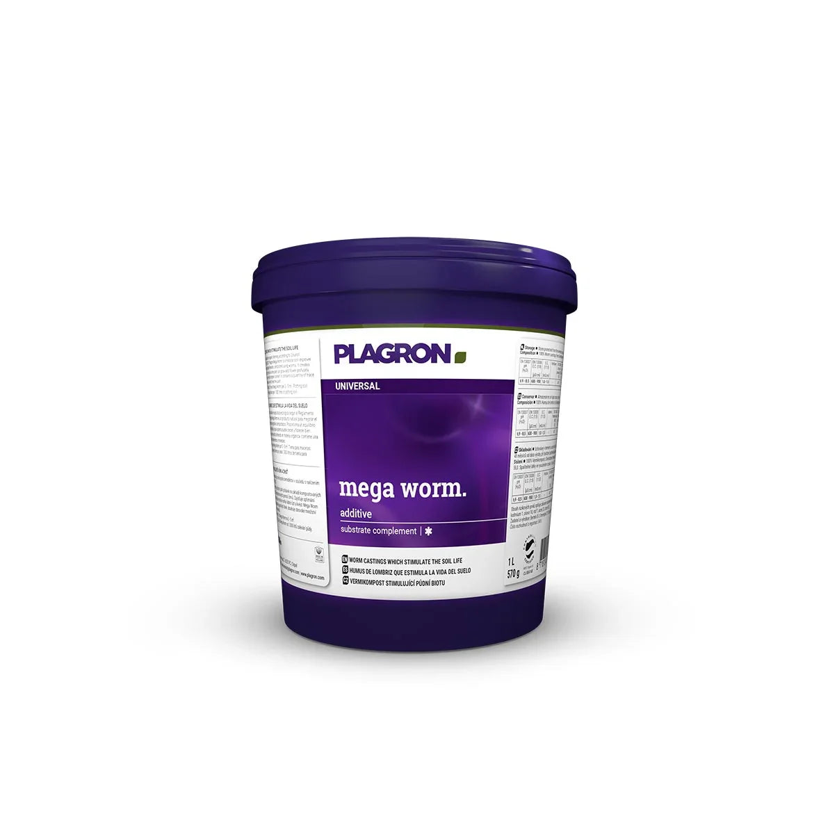 Plagron Mega Worm 1L tub worm casting soil improver
