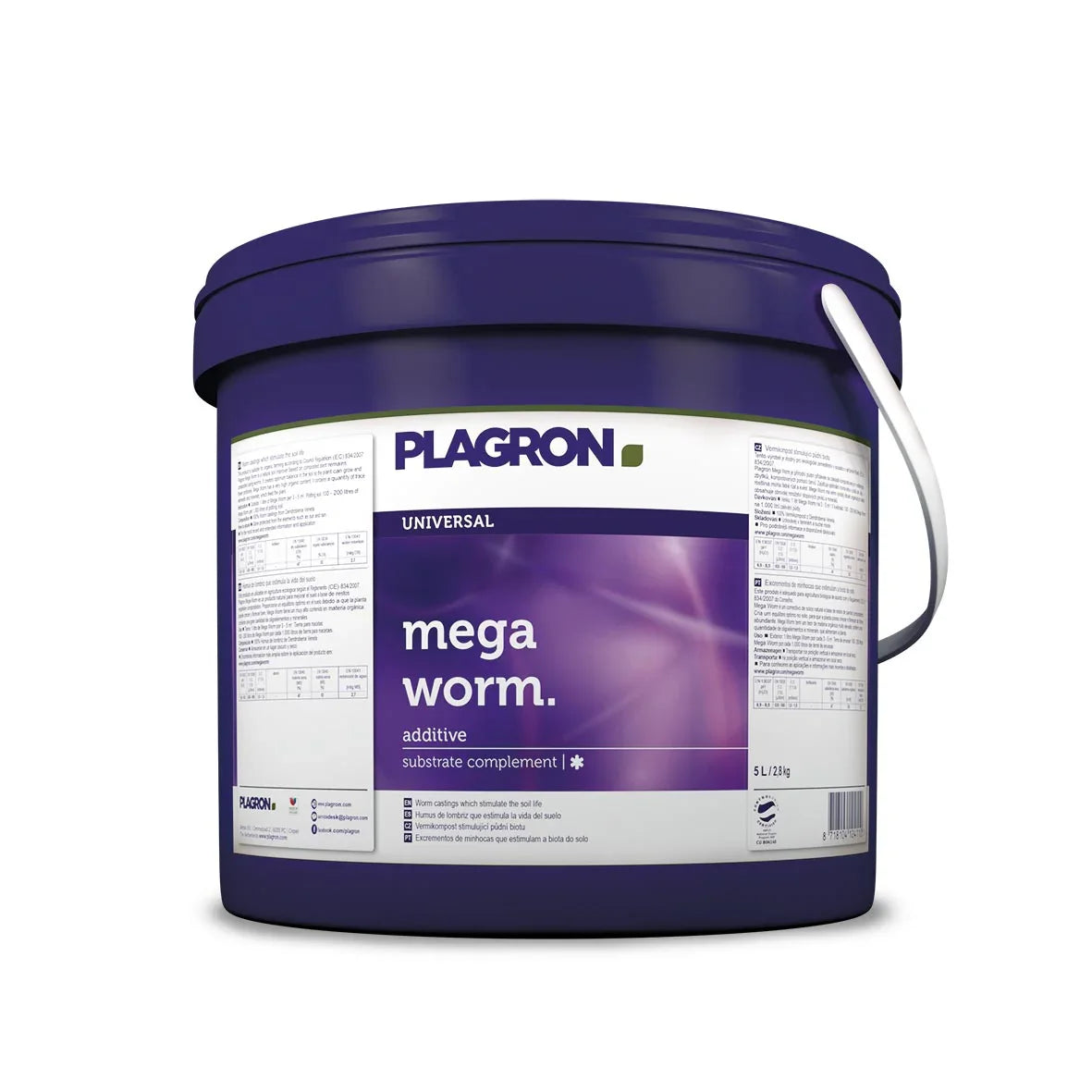 Plagron Mega Worm 5L tub worm casting soil improver