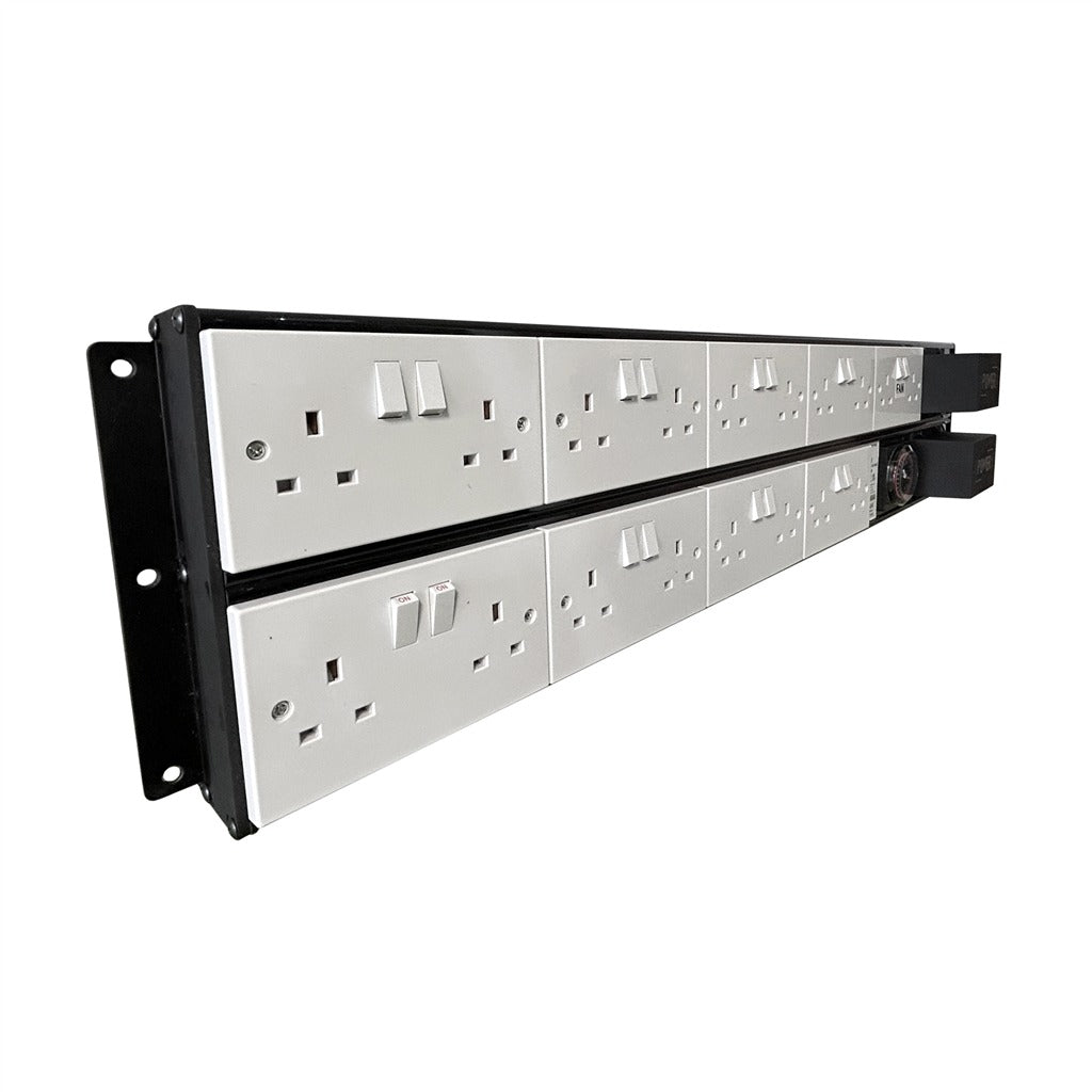 POWER 16+2 Contactor Timer Panel end view with mounting brackets