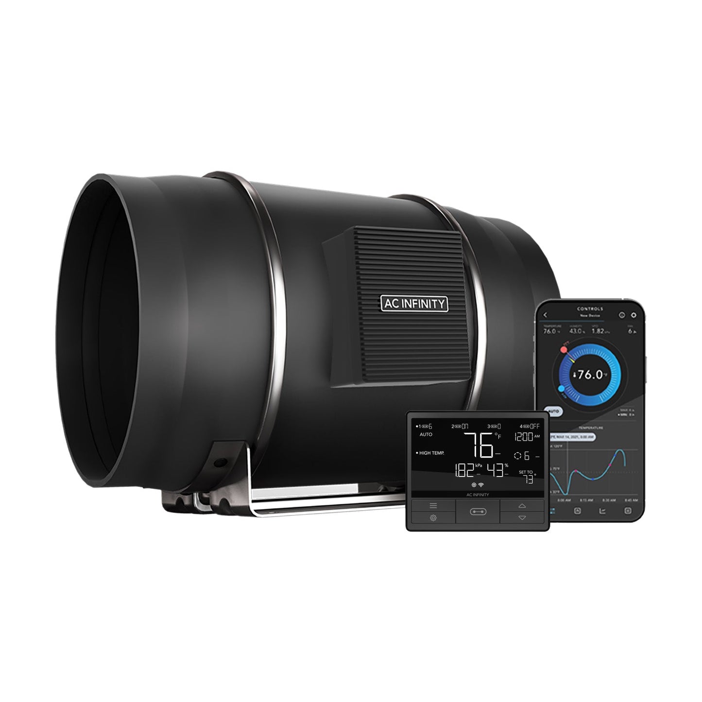 AC Infinity Cloudline PRO T-Series Inline Fan (with 69 PRO Controller)