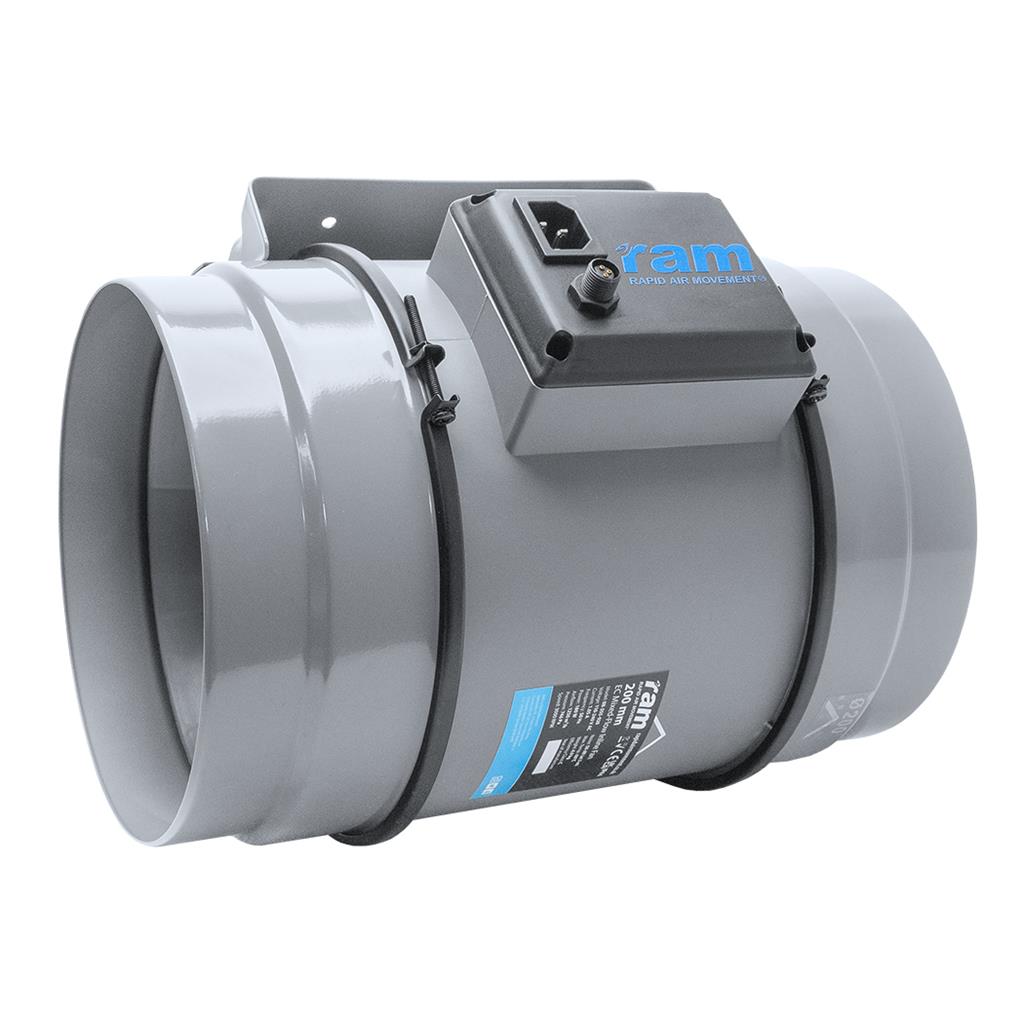 RAM EC Mixed-Flow Inline Fan — 8" (200mm) - 1250m3/h