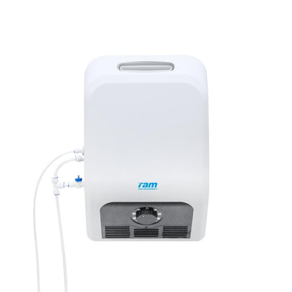 RAM Wall Humidifier front view with the humidistat dial and mist outlet