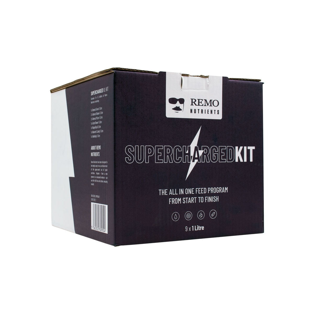 Remo Supercharged Kit box, right-hand view