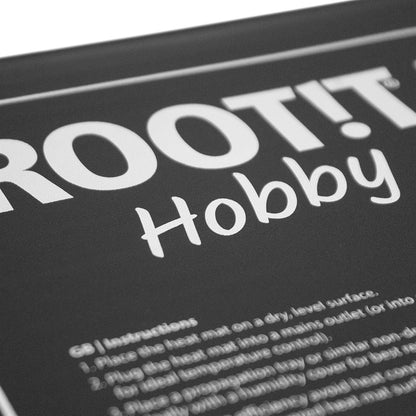 Root!T Hobby Heat Mat printed Root!T Hobby label and instructions
