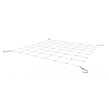Secret Jardin WebIT elastic scrog net laid flat with hook fixings