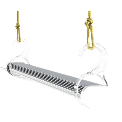 Secret Jardin TLED Grow Bar hanging from cords on its clips