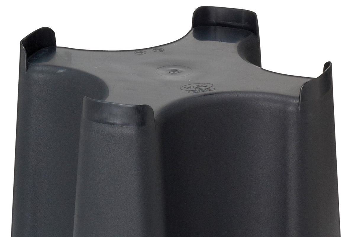 Slim Space Saver Water Butt Stand close-up of the top and raised corner lugs that locate the butt