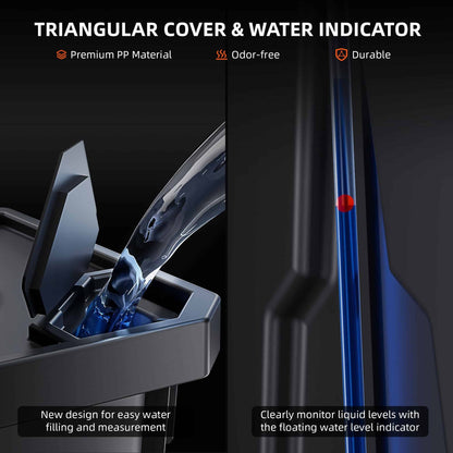 Spider Farmer DWC Hydroponics Grow System triangular refill cover and floating-ball water level gauge