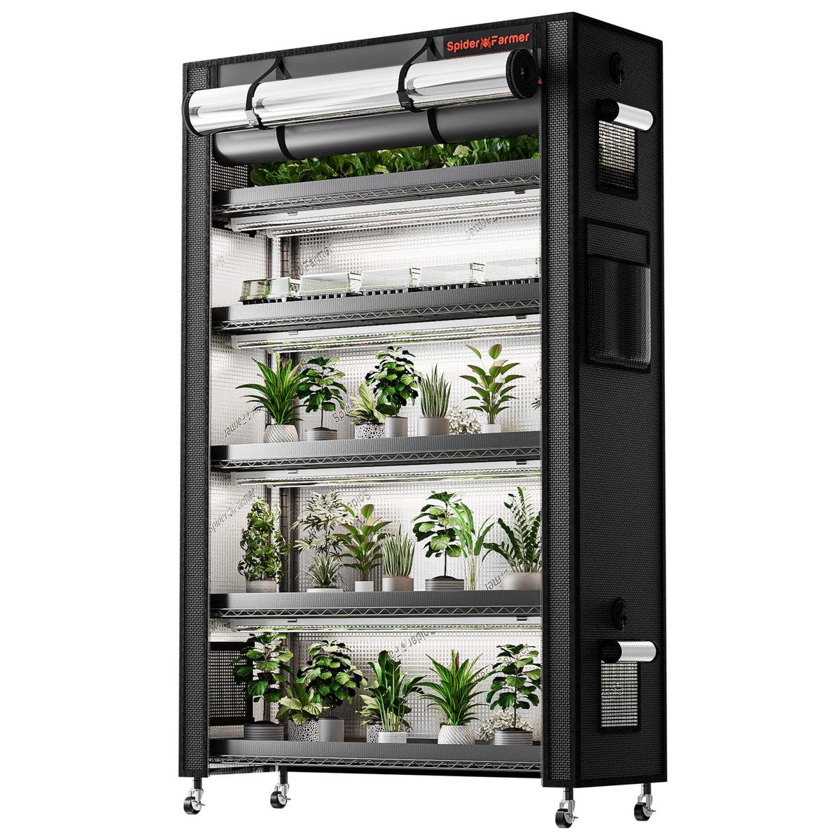 Spider Farmer Plant Stand with Grow Lights — 6 Tier - 220W