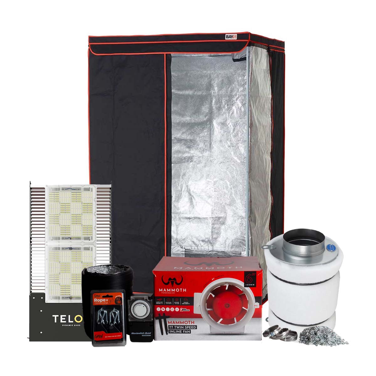 Telos Dynamic LED 1.2m x 1.2m Grow Tent Kit