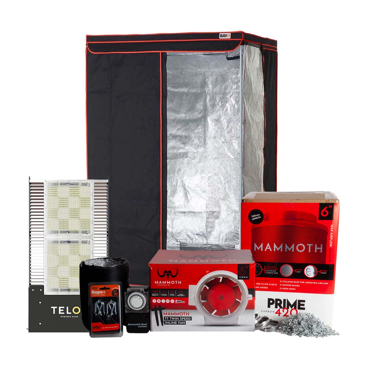 Telos Dynamic LED 1.2m x 1.2m Grow Tent Kit