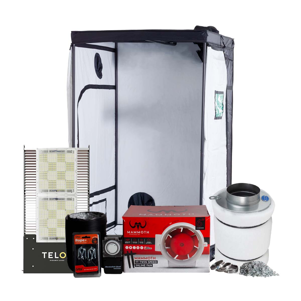Telos Dynamic LED 1.2m x 1.2m Grow Tent Kit