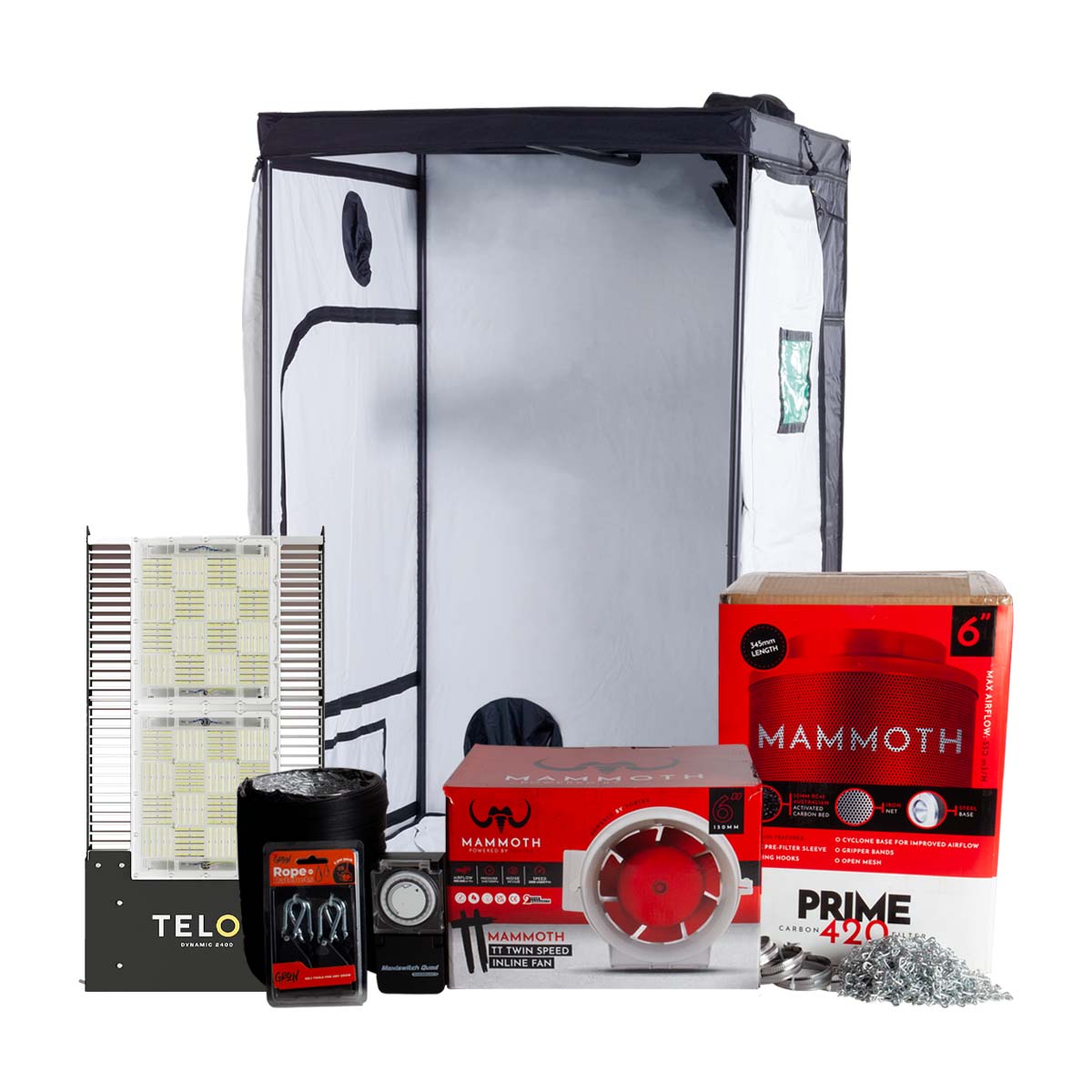 Telos Dynamic LED 1.2m x 1.2m Grow Tent Kit