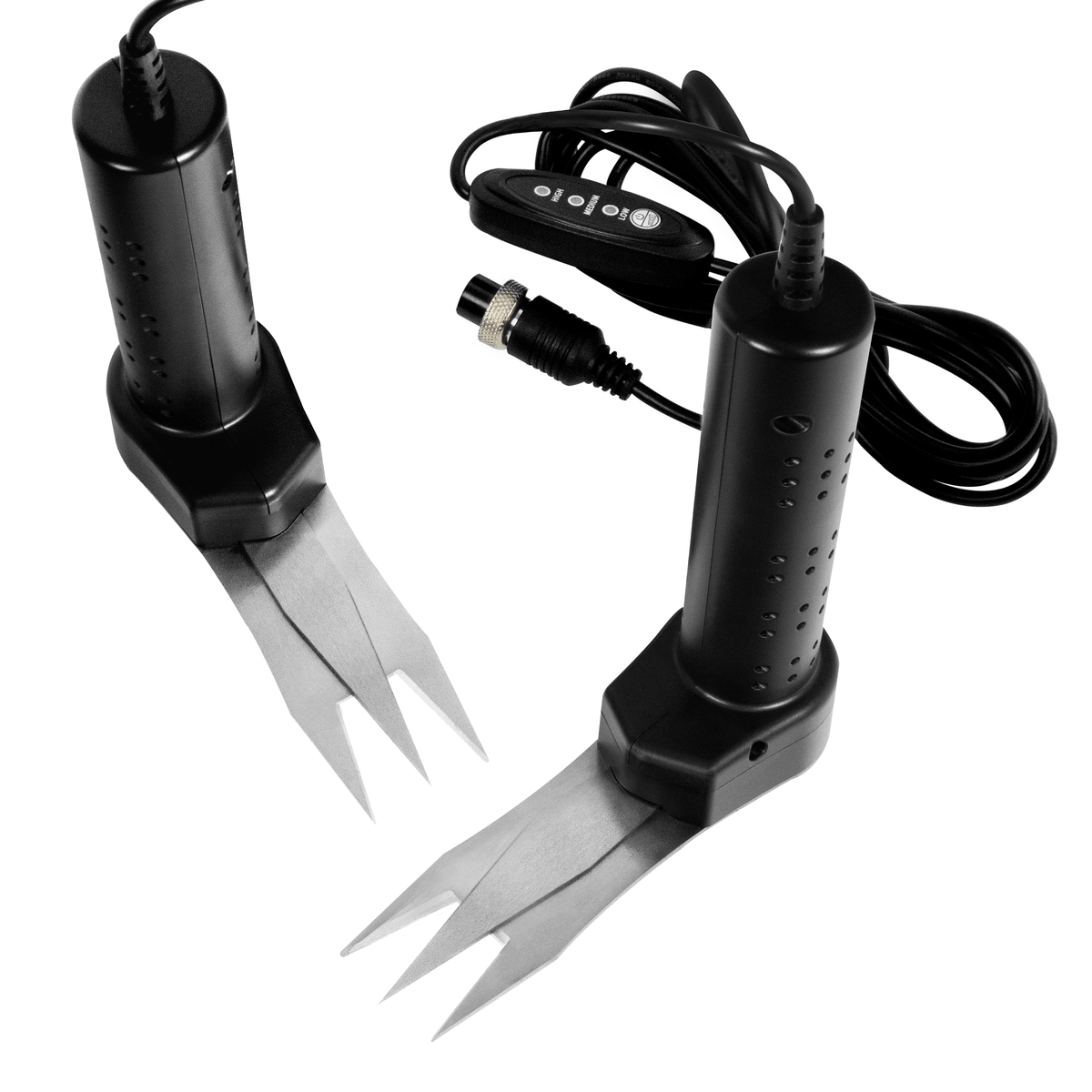 Trim Buddy Dual Hand Trimmer handpieces with in-line speed controllers