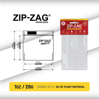 Zip-Zag Resealable Smell Proof Bags for Drying and Curing