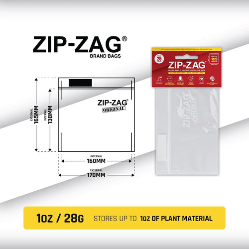 Zip-Zag Resealable Smell Proof Bags for Drying and Curing