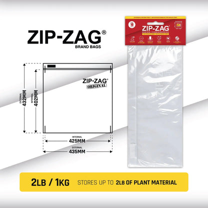Zip-Zag Resealable Smell Proof Bags for Drying and Curing
