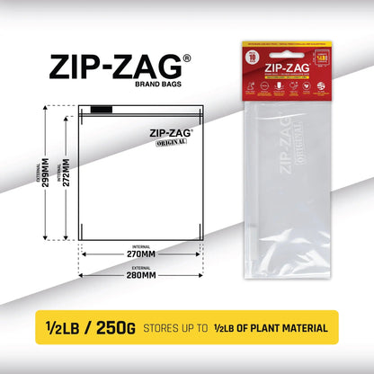 Zip-Zag Resealable Smell Proof Bags for Drying and Curing