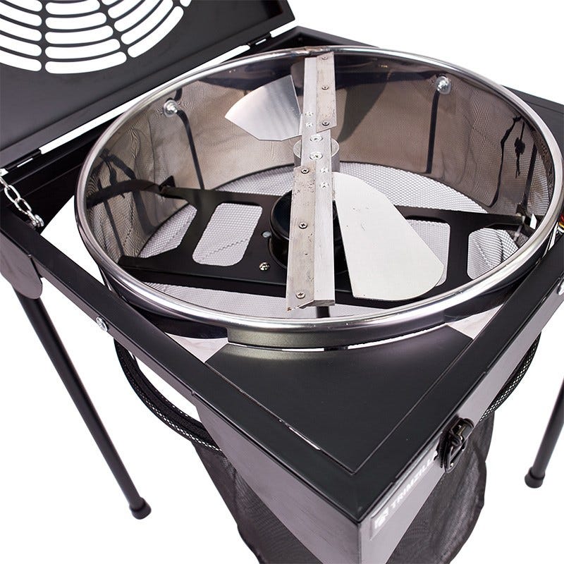 Trimzilla 16" Quick Cut Leaf Trimmer, side angle showing stainless steel blade housing