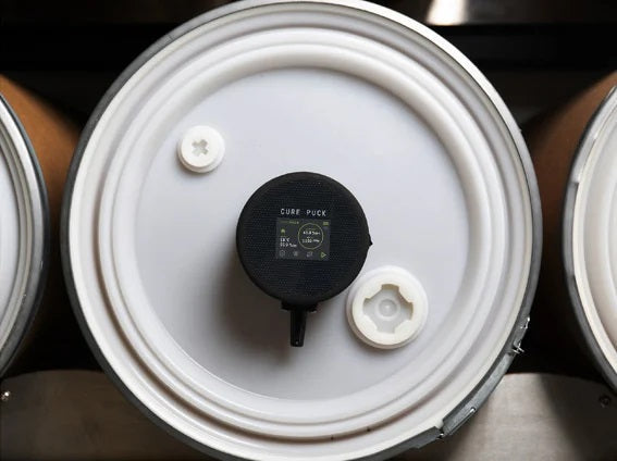 Twister Cure Puck Gen 2 fitted to a white barrel lid