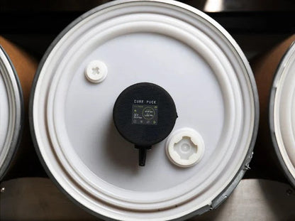 Twister Cure Puck Gen 2 fitted to a white barrel lid