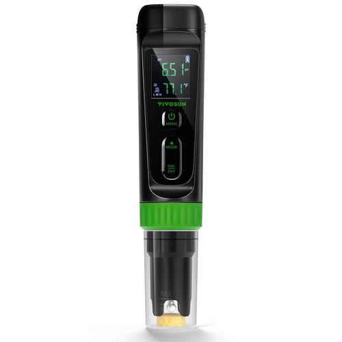 VIVOSUN AeroLab P30 pH Pen — front view with backlit display