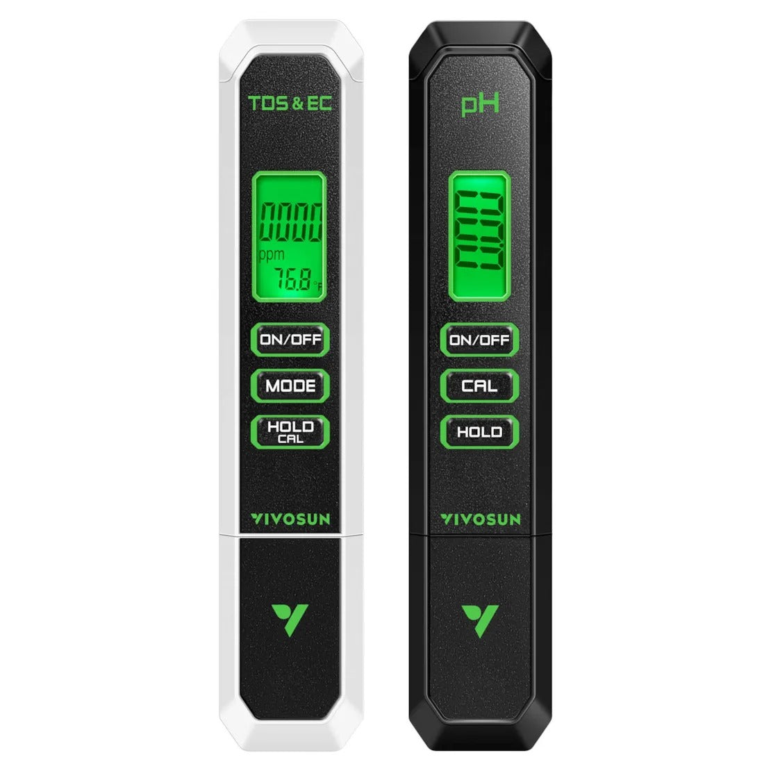 VIVOSUN pH and TDS Meter Combo — pH pen and TDS & EC pen side by side