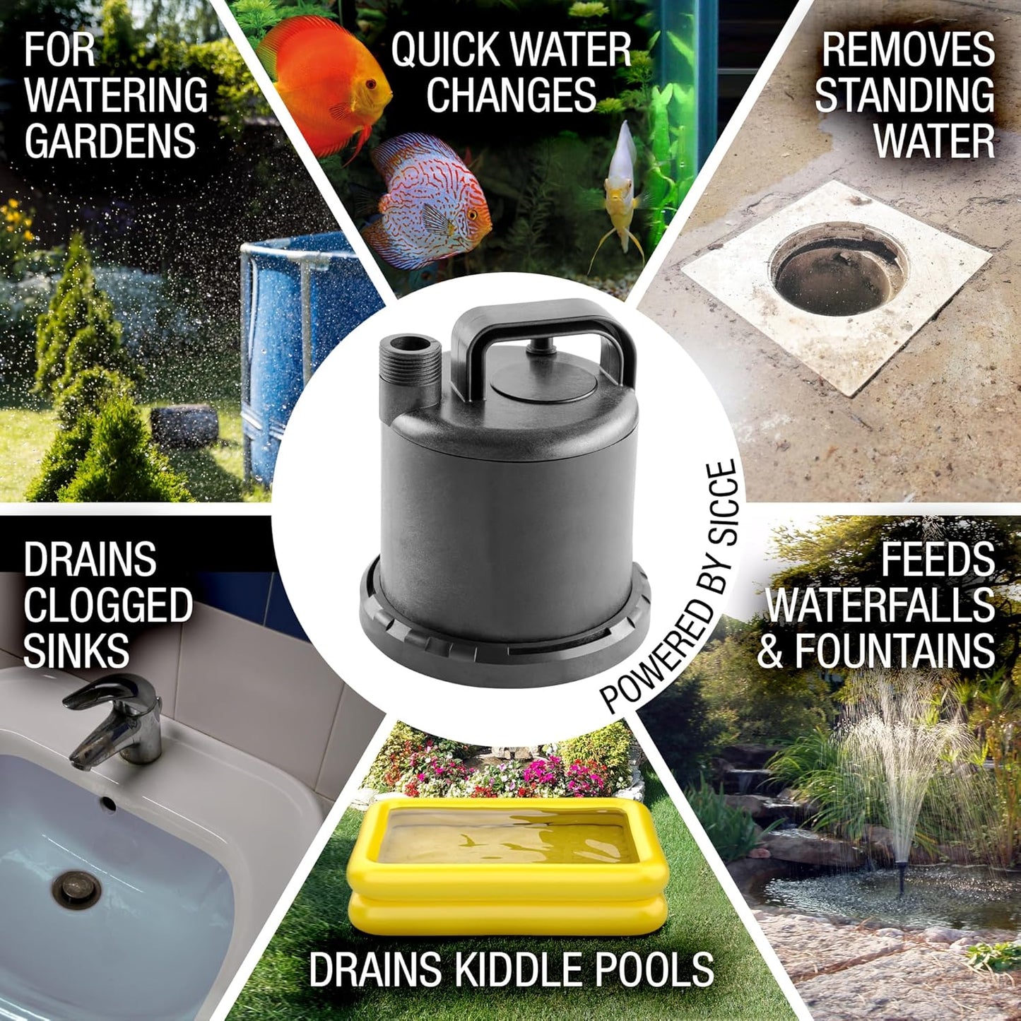 Sicce Utility Ultra Zero Submersible Pump for Tank Draining