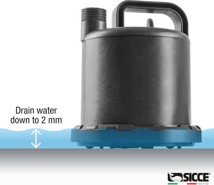 Sicce Utility Ultra Zero Submersible Pump for Tank Draining
