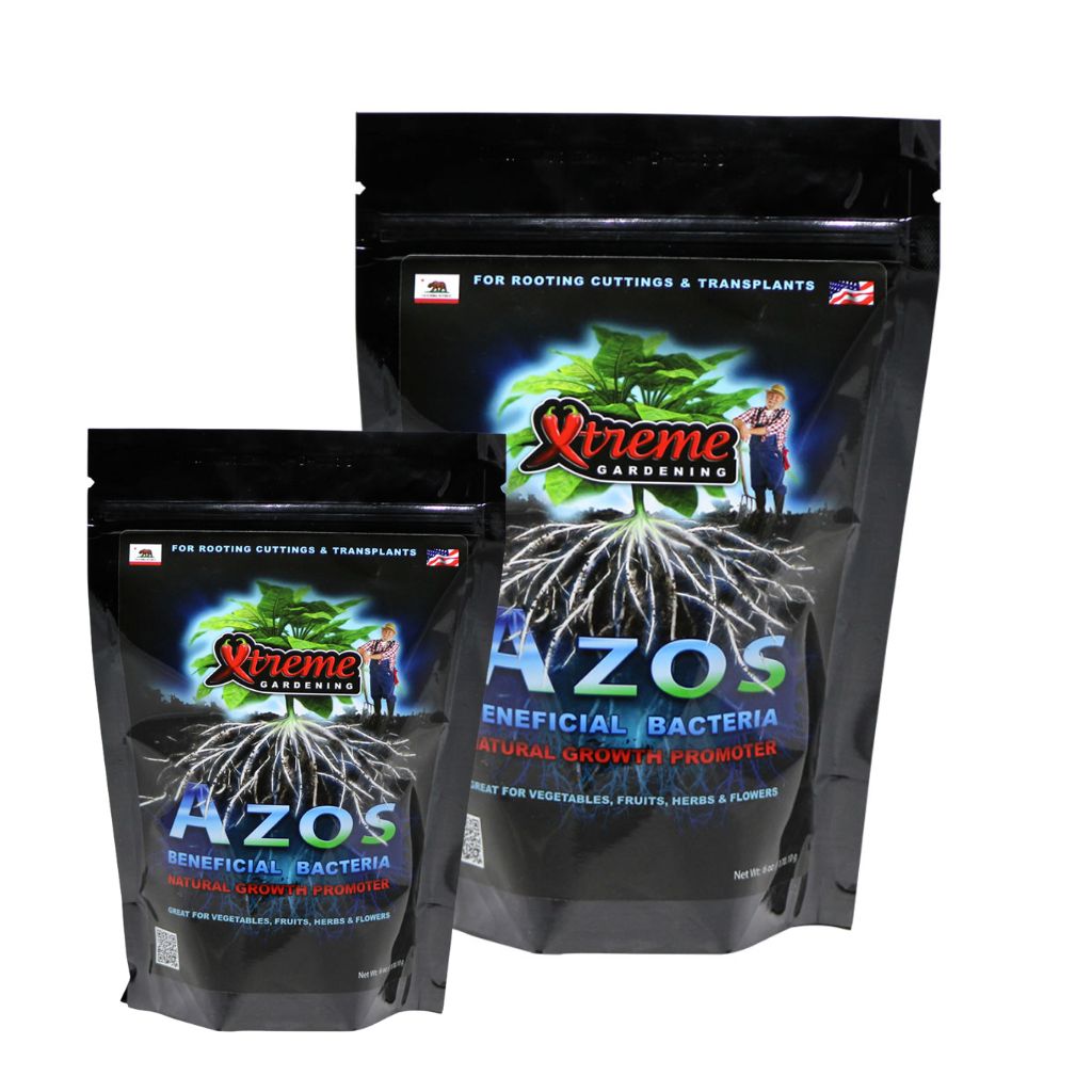 Xtreme Gardening Azos, black stand-up pouch of nitrogen-fixing root bacteria